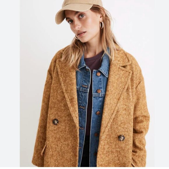 EUC Madewell Averdon Coat in Bouclé Boucle Fabric Sz XXS - Picture 4 of 8